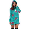 Sea Turtle Pattern Women Hoodie Dress