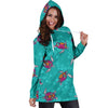 Sea Turtle Pattern Women Hoodie Dress