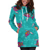 Sea Turtle Pattern Women Hoodie Dress