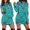 Sea Turtle Pattern Women Hoodie Dress