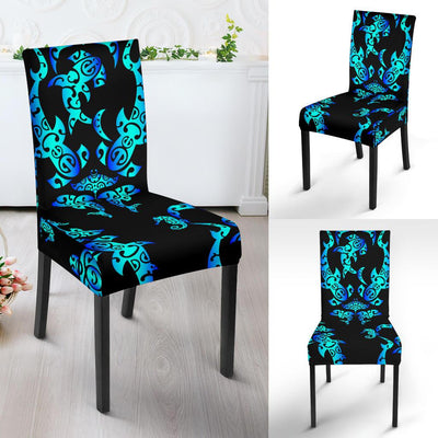 Sea turtle Polynesian Tribal Hawaiian Dining Chair Slipcover-JORJUNE.COM