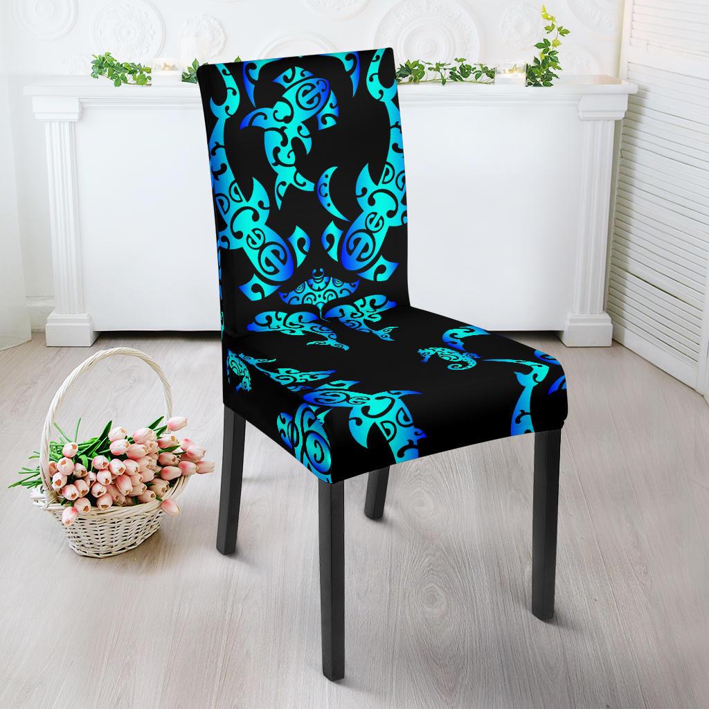 Sea turtle Polynesian Tribal Hawaiian Dining Chair Slipcover-JORJUNE.COM