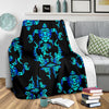 Sea Turtle Polynesian Tribal Hawaiian Fleece Blanket