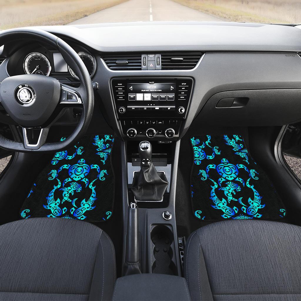 Sea turtle Polynesian Tribal Hawaiian Front and Back Car Floor Mats