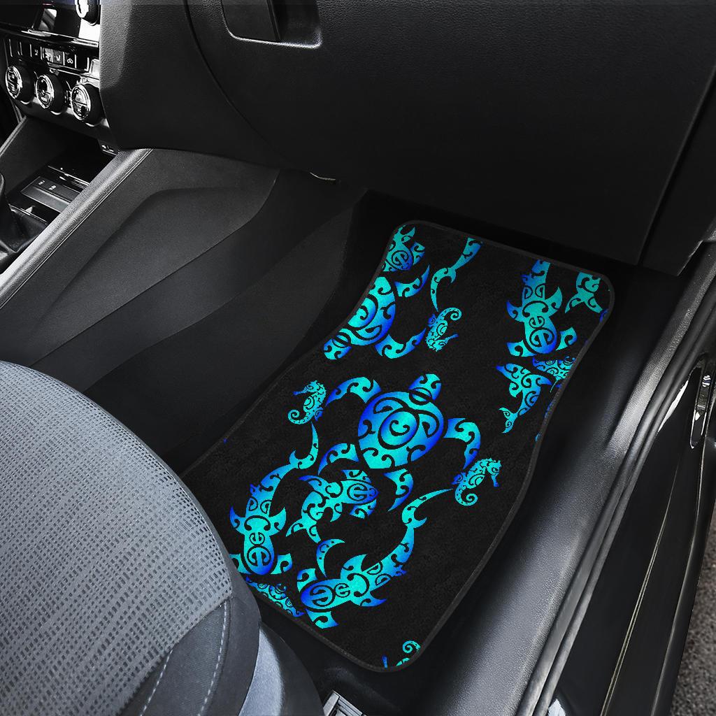 Sea turtle Polynesian Tribal Hawaiian Front and Back Car Floor Mats