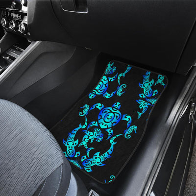 Sea turtle Polynesian Tribal Hawaiian Front and Back Car Floor Mats