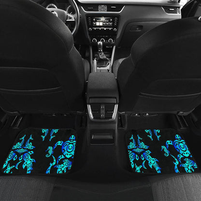 Sea turtle Polynesian Tribal Hawaiian Front and Back Car Floor Mats