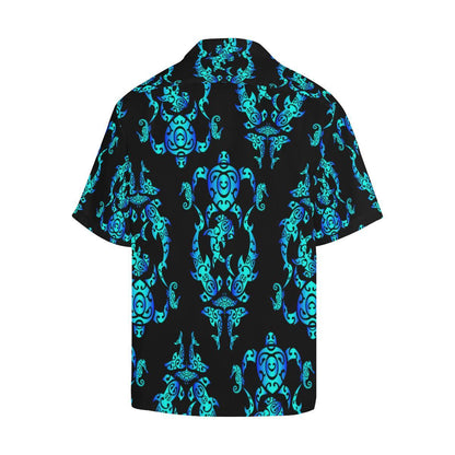 Sea turtle Polynesian Tribal Hawaiian Men Hawaiian Shirt-JorJune