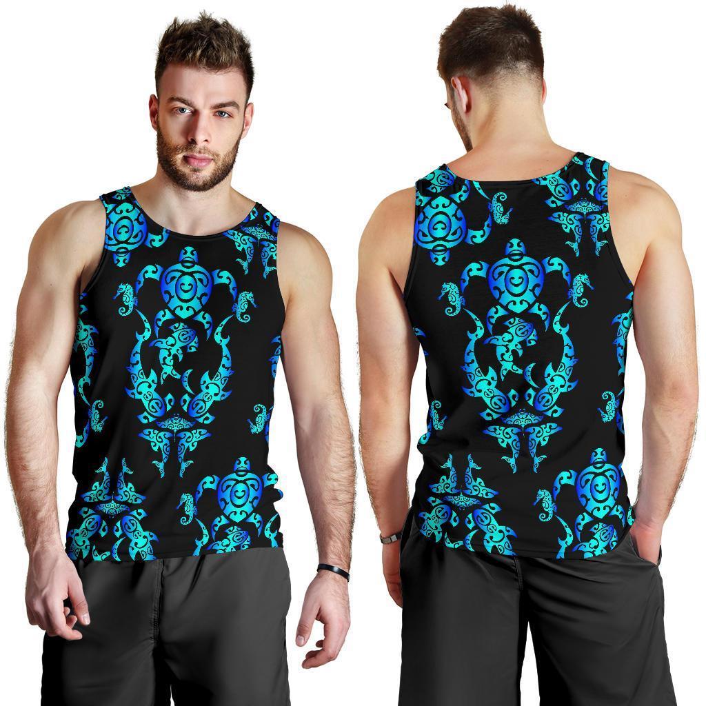 Sea turtle Polynesian Tribal Hawaiian Men Tank Top