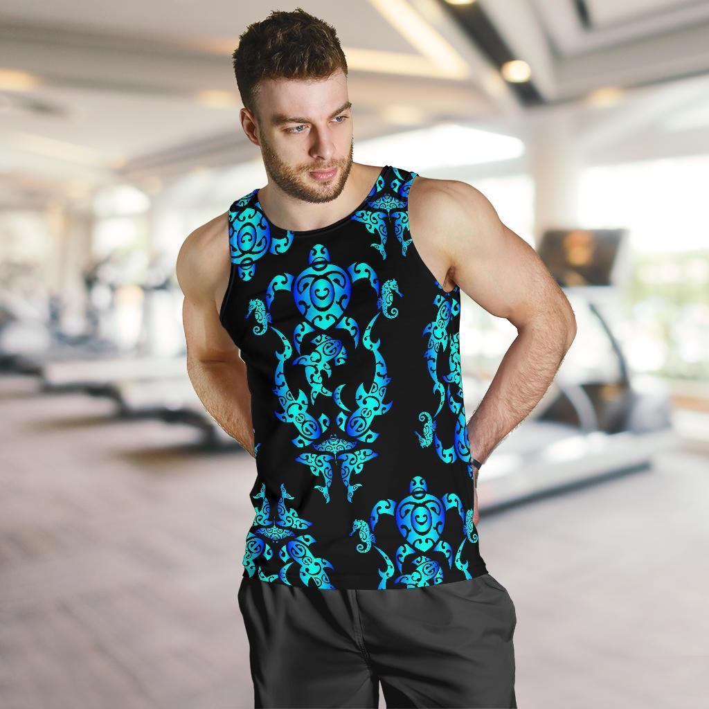 Sea turtle Polynesian Tribal Hawaiian Men Tank Top