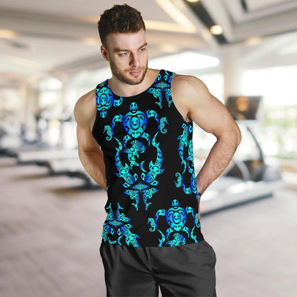 Sea turtle Polynesian Tribal Hawaiian Men Tank Top