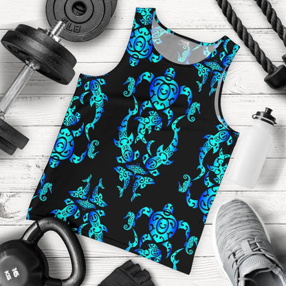 Sea turtle Polynesian Tribal Hawaiian Men Tank Top