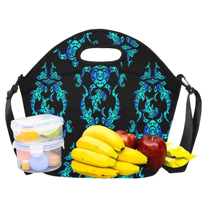 Sea turtle Polynesian Tribal Hawaiian Neoprene Lunch Bag-JorJune