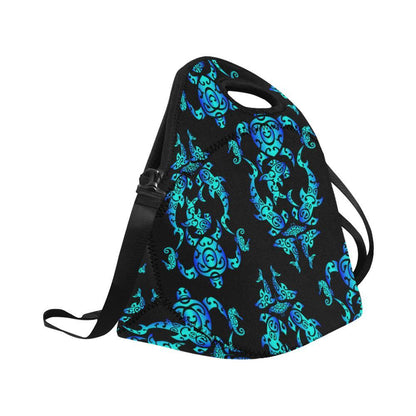 Sea turtle Polynesian Tribal Hawaiian Neoprene Lunch Bag-JorJune
