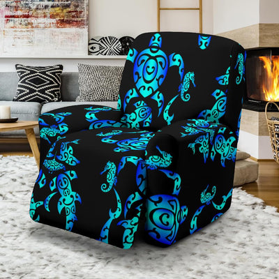 Sea turtle Polynesian Tribal Hawaiian Recliner Slipcover-JORJUNE.COM