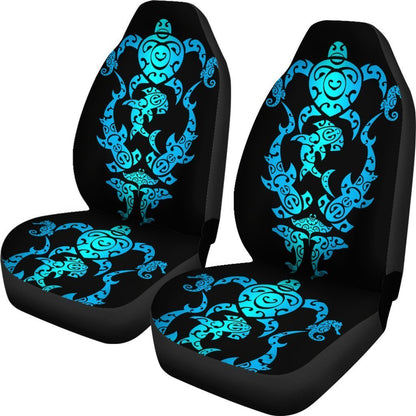 tribal sea turtle shark Polynesian Hawaiian Universal Fit Car Seat Covers