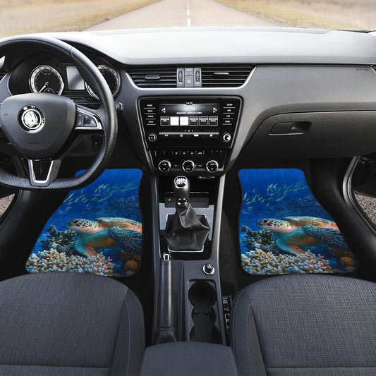 Sea Turtle Print Car Floor Mats-JORJUNE.COM