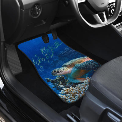 Sea Turtle Print Car Floor Mats-JORJUNE.COM