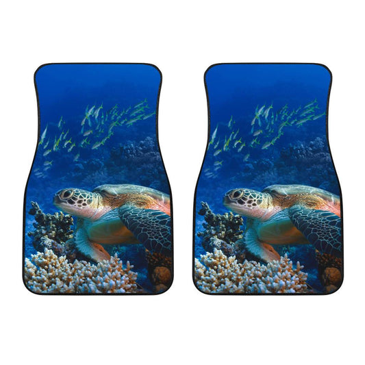 Sea Turtle Print Car Floor Mats-JORJUNE.COM