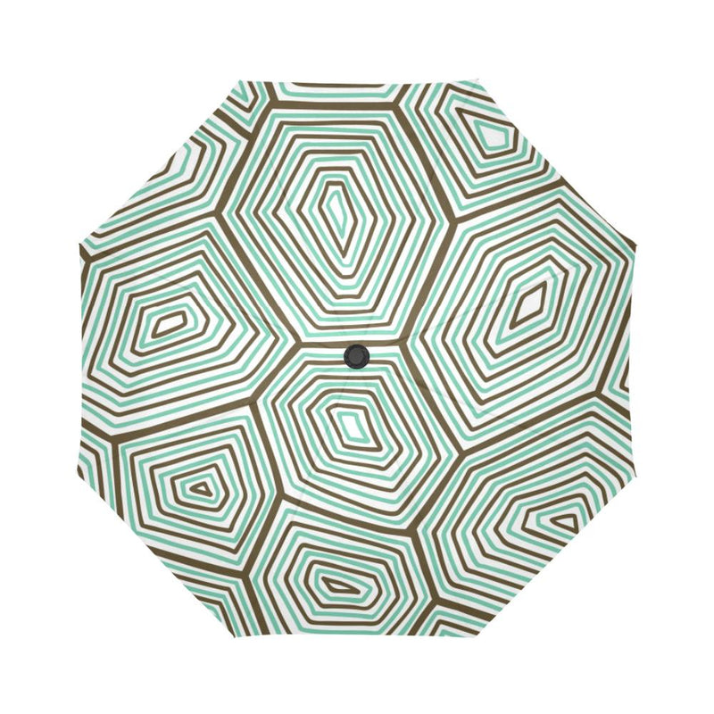 Sea Turtle Skin Print Automatic Foldable Umbrella