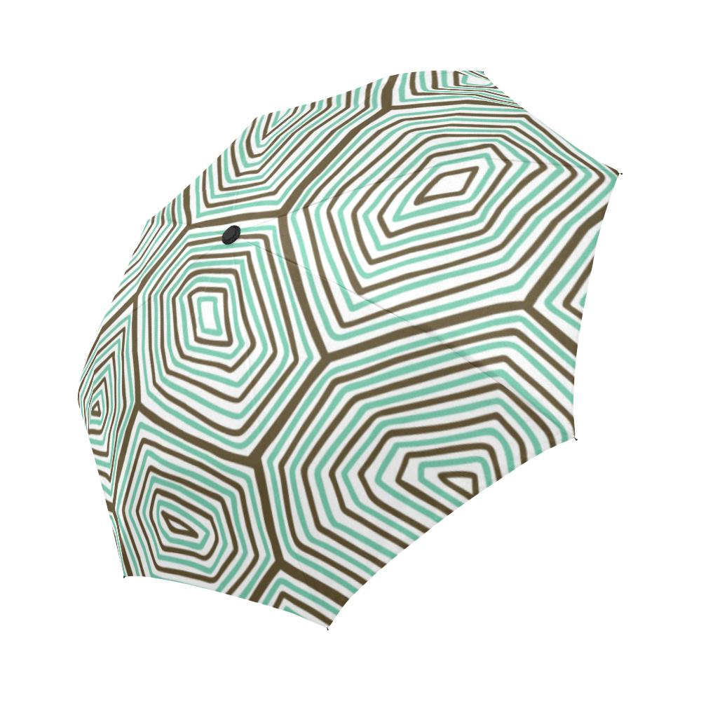 Sea Turtle Skin Print Automatic Foldable Umbrella