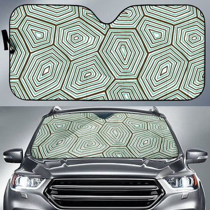 Sea Turtle Skin Print Car Sun Shade-JorJune