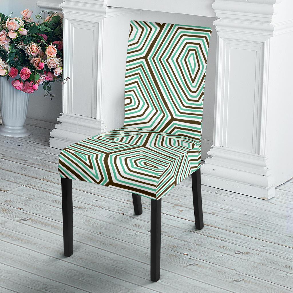 Sea Turtle Skin Print Dining Chair Slipcover-JORJUNE.COM