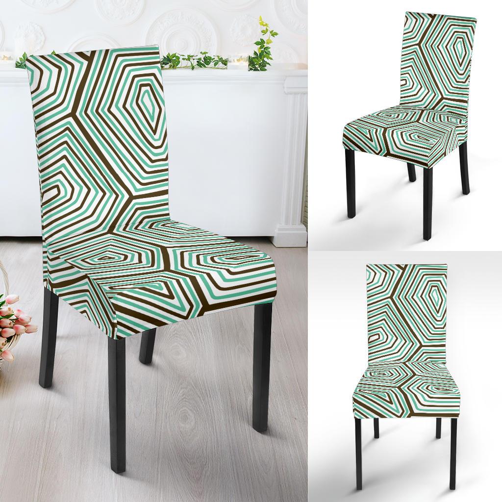 Sea Turtle Skin Print Dining Chair Slipcover-JORJUNE.COM