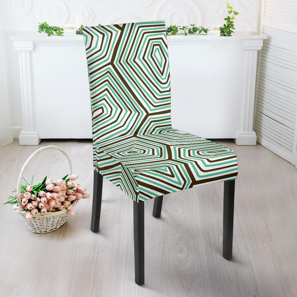 Sea Turtle Skin Print Dining Chair Slipcover-JORJUNE.COM