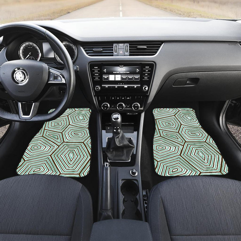 Sea Turtle Skin Print Front and Back Car Floor Mats