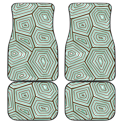 Sea Turtle Skin Print Front and Back Car Floor Mats