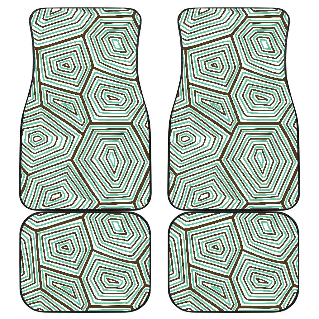 Sea Turtle Skin Print Front and Back Car Floor Mats