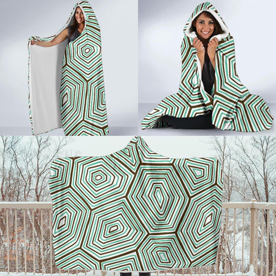 Sea Turtle Skin Print Hooded Blanket-JORJUNE.COM