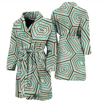 Sea Turtle Skin Print Men Bath Robe