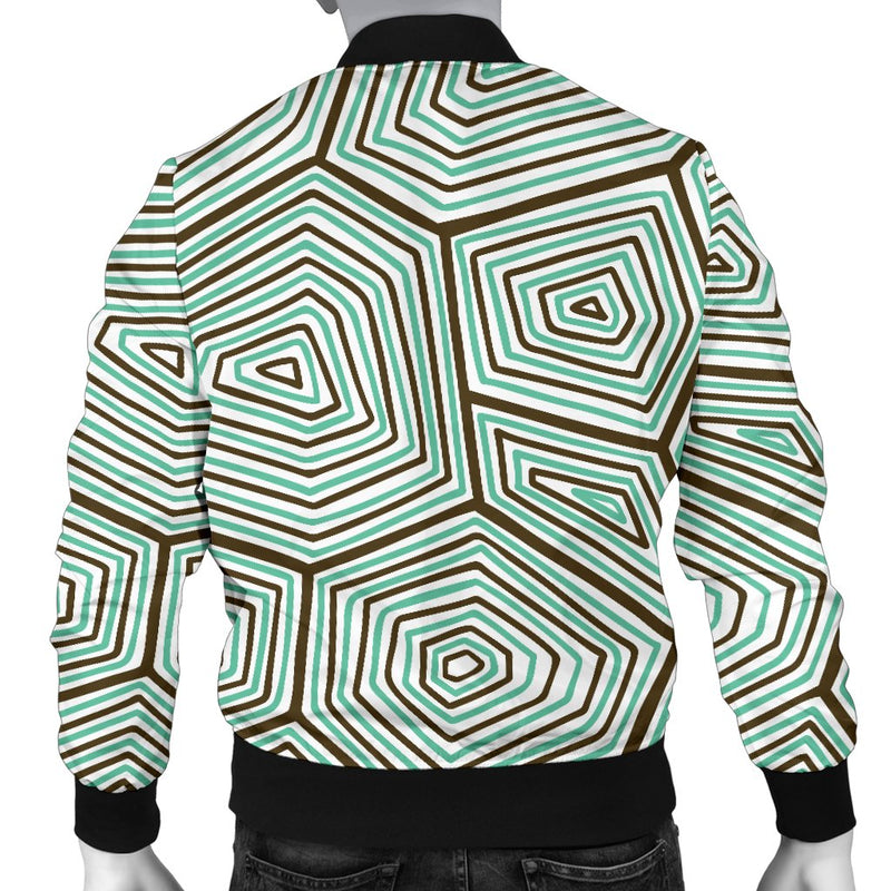 Sea Turtle Skin Print Men Casual Bomber Jacket