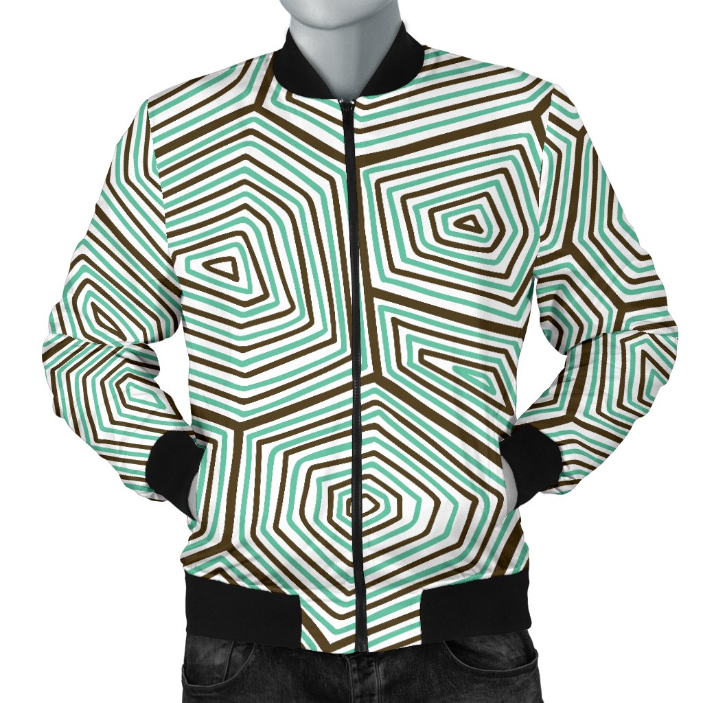 Sea Turtle Skin Print Men Casual Bomber Jacket