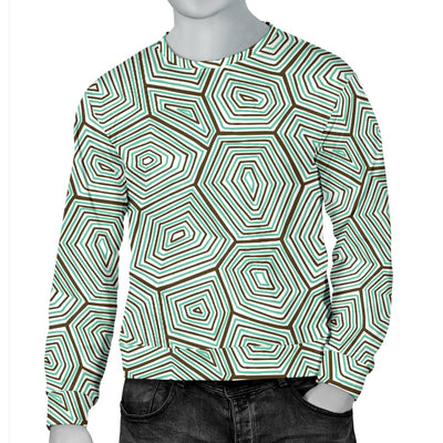 Sea Turtle Skin Print Men Crewneck Sweatshirt