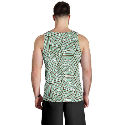 Sea Turtle Skin Print Men Tank Top