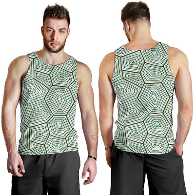 Sea Turtle Skin Print Men Tank Top