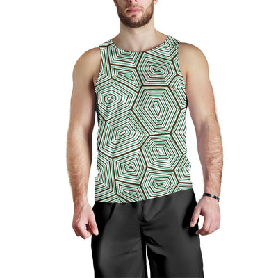 Sea Turtle Skin Print Men Tank Top