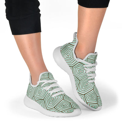 Sea Turtle Skin Print Mesh Knit Sneakers Shoes