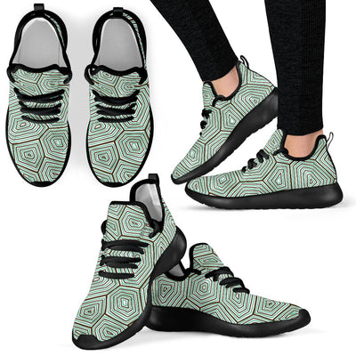 Sea Turtle Skin Print Mesh Knit Sneakers Shoes