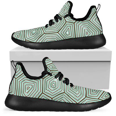 Sea Turtle Skin Print Mesh Knit Sneakers Shoes