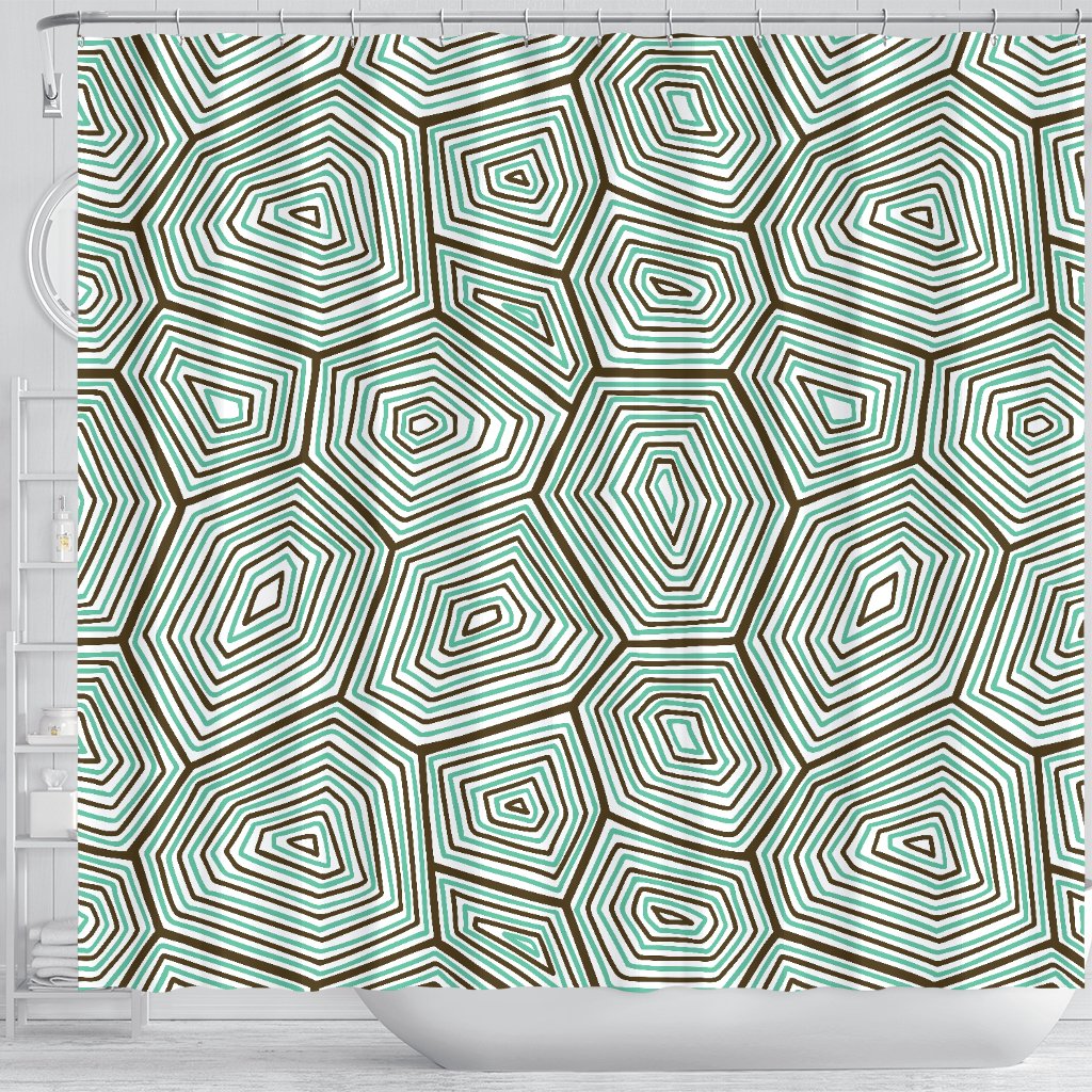 Sea Turtle Skin Print Shower Curtain