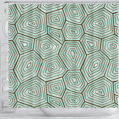 Sea Turtle Skin Print Shower Curtain