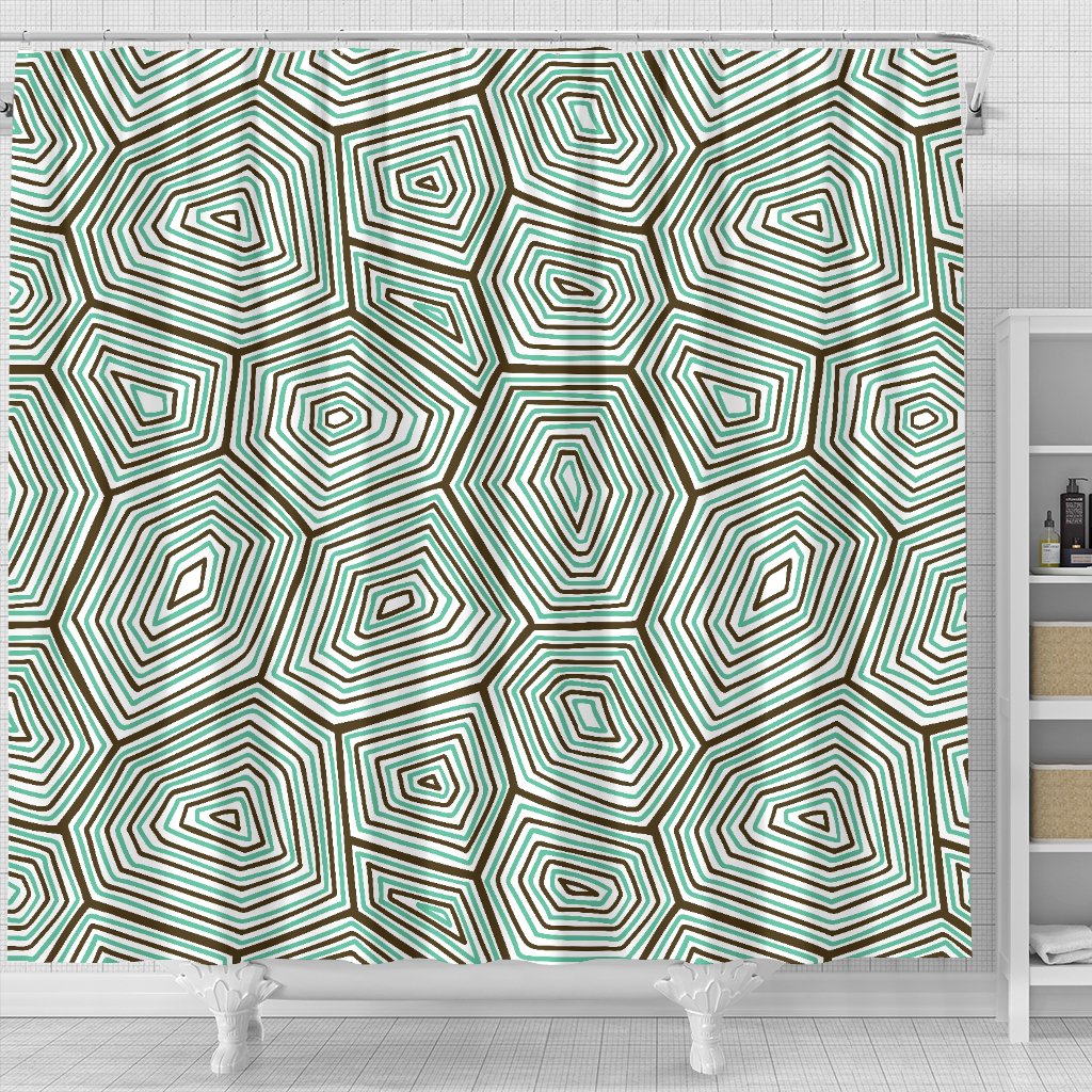 Sea Turtle Skin Print Shower Curtain