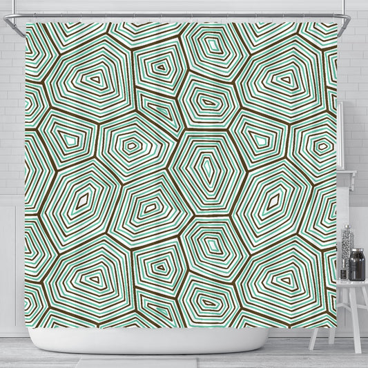 Sea Turtle Skin Print Shower Curtain