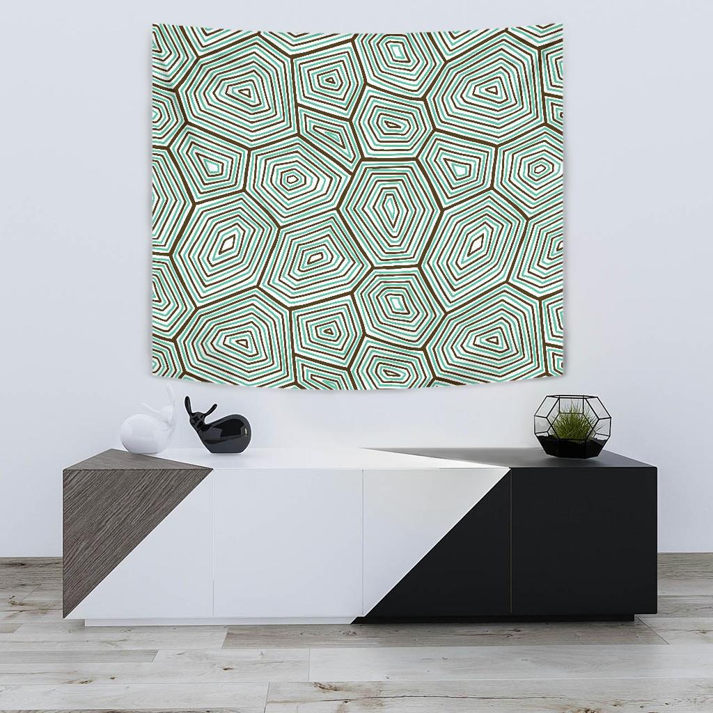 Sea Turtle Skin Print Tapestry