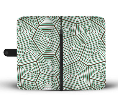 Sea Turtle Skin Print Wallet Phone Case