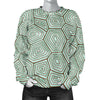 Sea Turtle Skin Print Women Crewneck Sweatshirt